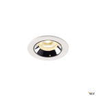 SLV - NUMINOS® XS, spot encastré, intérieur, blanc/chrome, LED, 7W / IP44, 55°