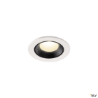 SLV - NUMINOS® XS, spot encastré intérieur, blanc/noir, LED, 7W, IP20 / IP44, 40°