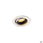 SLV - NUMINOS® MOVE XS, spot encastré, intérieur, blanc/noir, LED, 7W, IP20, 55°