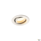 SLV - NUMINOS® MOVE XS, spot encastré intérieur, blanc/blanc, LED, 7W, IP20, 40°