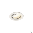 SLV - NUMINOS® MOVE XS, spot encastré intérieur, blanc/blanc, LED, 7W, IP20, 55°