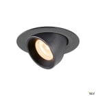 SLV - NUMINOS® GIMBLE XS, spot encastré, intérieur, noir/noir, LED, 7W, 40°