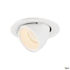 SLV - NUMINOS® GIMBLE S, spot encastré, intérieur, blanc, LED, 8,6W, 20°, UGR <19