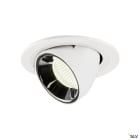 SLV - NUMINOS® GIMBLE S, spot encastré, intérieur, blanc/chrome, LED, 8,6W, 20°