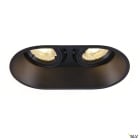 SLV - HORN, spot encastré intérieur, double, noir, GU10/QPAR51, 25W max