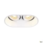 SLV - HORN, spot encastré intérieur, double, blanc, GU10/QPAR51, 25W max