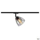 SLV - PARA CONE GL, spot rail 1 allumage intérieur, verre fumé, noir, GU10, 25W max