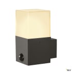 SLV - GRAFIT, applique extérieure carrée, anthracite, E27, 11W max, IP44, détecteur