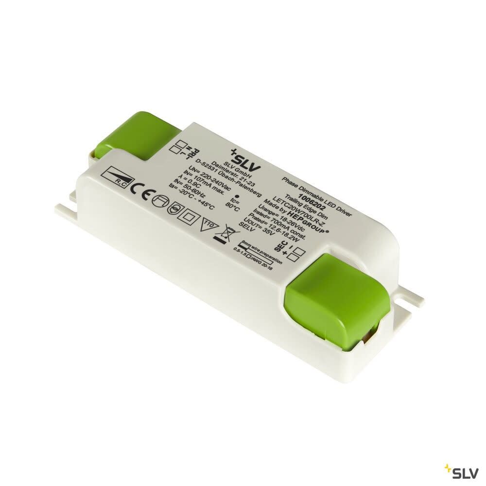 SLV - Alimentation LED, intérieur, blanc, 20W, 700mA, variable