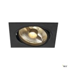 SLV - NEW TRIA 150, spot encastré, intérieur, simple, carré, noir, GU10, 75W, IP 20