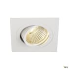 SLV - NEW TRIA 77, spot encastré, intérieur, simple, carré, blanc, LED, 8W, IP20