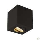 SLV - TRILEDO, plafonnier intérieur, simple, carré, noir, LED, 8,1W, 3000K