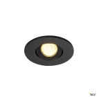 SLV - NEW TRIA 45, spot encastré, intérieur, simple, rond, noir, LED, 3,4W, IP44