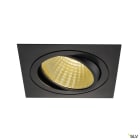 SLV - NEW TRIA 150, spot encastré intérieur, simple, carré, noir, LED, 29W, IP20