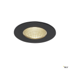 SLV - PATTA-I spot encastré, rond, noir, 12W, 3000K, 38°, alim incluse