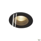 SLV - PATTA-F, spot encastré, rond, noir, 12W, 3000K, 38°, alim incluse