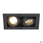 SLV - KADUX, spot encastré intérieur, double, noir mat, GU10/QPAR51, 2x 50W max