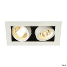 SLV - KADUX, spot encastré intérieur, double, blanc mat, GU10/QPAR51, 2x 50W max