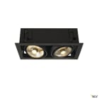 SLV - KADUX, spot encastré intérieur, double, noir mat, GU10/QPAR111, 2x 75W max