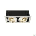 SLV - KADUX, QPAR111, encastré carré, blanc, max. 2x75W