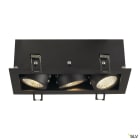 SLV - KADUX, encastré carré, 3 LED, noir, 21W, 3000K, 38°, alim incluse