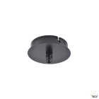 SLV - FITU, patère, intérieure, 1 passe-fil, ronde, noir