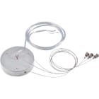 SLV - MEDO 30, kit de suspension à 3 fils pour plafonnier, intérieur, gris, IP 20