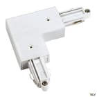 SLV - Connecteur d'angle pour rail 1 allumage 16A max, blanc, terre extérieure