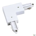 SLV - Connecteur d'angle pour rail 1 allumage 16A max, blanc, terre intérieure