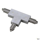 SLV - Connecteur en T pour rail 1 allumage 16A max, gris, terre gauche