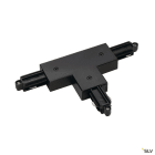 SLV - Connecteur en T pour rail 1 allumage 16A max, noir, terre droite