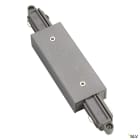 SLV - Connecteur droit pour rail 1 allumage 16A max, gris, avec alimentation