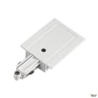 SLV - Alimentation, terre gauche, intérieur, pour rail 1 allumage à encastrer, blanc