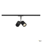 SLV - BIMA, spot, noir, 2x GU10, max. 2x50W, adaptateur 1 allumage inclus