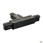 SLV - EUTRAC®, connecteur en T, terre gauche, pour rail 3 allumages en saillie, noir