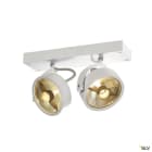 SLV - KALU, 2 spots, QPAR111 plafonnier, blanc mat. ES111, max. 2x75W