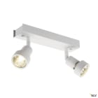 SLV - PURI, plafonnier, blanc mat, double, GU10, max. 2x50W, anneau déco inclus