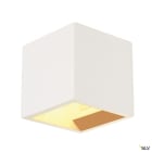 SLV - PLASTRA, applique intérieure, cube, blanc, G9/QT14, 42W max, plâtre