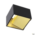 SLV - LOGS IN, applique intérieure, carré, noir/laiton, LED, 6,9W, 3000K