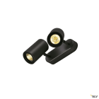 SLV - ENOLA B spot 2, applique et plafonnier, noir, GU10, max. 2x50W