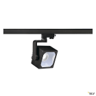 SLV - EURO CUBE, spot, pour rail 3 allumages, intérieur, 60°, noir, LED, 28,5 W, 4000K