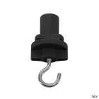 SLV - S-TRACK, adaptateur avec crochet, pour rail 3 allumages, intérieur, noir