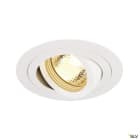 SLV - PIREQ, spot encastré intérieur, rond, blanc mat, GU10/QPAR51, 50W max
