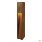 SLV - RUSTY® SLOT 80, borne extérieure, fonte rouillée, E27, 11W max, IP44