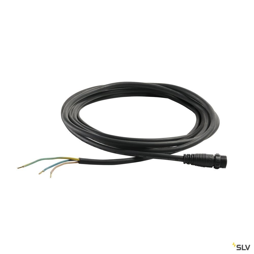 SLV - Câble de connexion, extérieur, 500 cm, noir