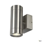 SLV - ASTINA STEEL, applique extérieure, inox, GU10/QPAR51, 2x 35W max, IP44, inox 304