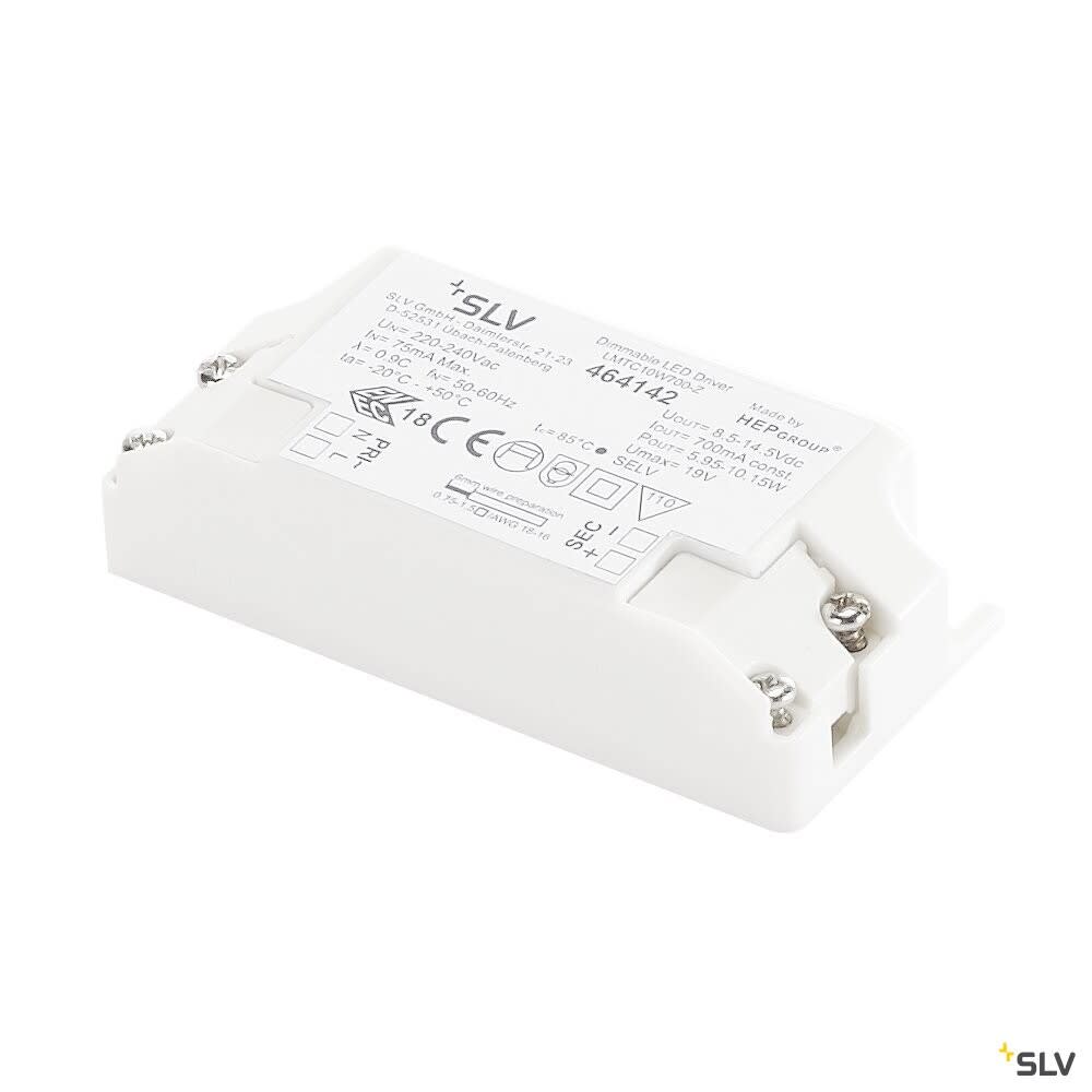 SLV - Alimentation LED, intérieur, blanc, 10W, 700mA, serre-câble inclus, variable