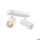 SLV - ASTO TUBE, applique et plafonnier, cylindrique, GU10, 2x max. 10W, blanc