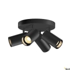 SLV - ASTO TUBE, plafonnier, cylindrique, GU10, 4x max. 10W, noir