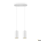 SLV - ASTO TUBE, suspension, GU10, longueur de suspension 250 cm, 2x max. 10W, blanc